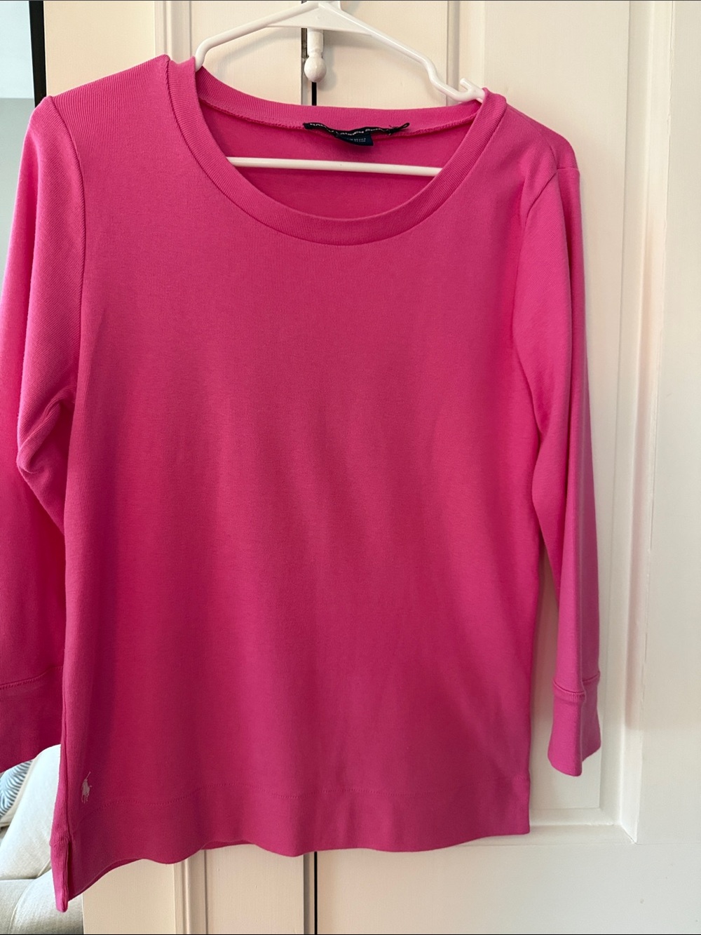 Ralph Lauren Sport XL pink top 3/4 sleeves.